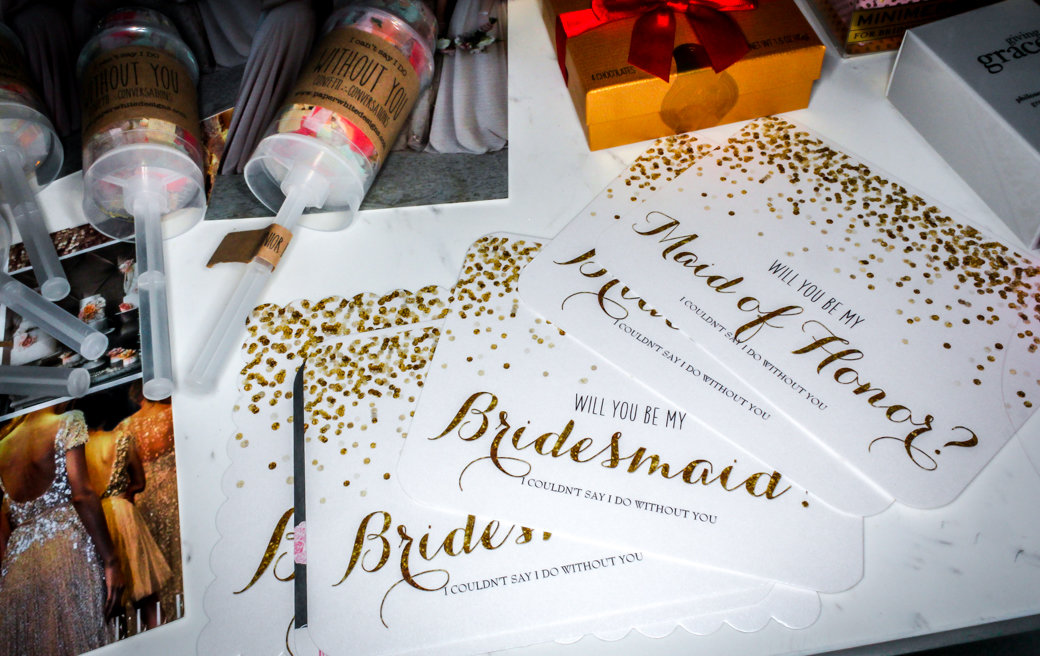 Cards | Bridesmaids Gifts | Maid of Honor Gift | Chicago Wedding | Bridal Party Gifts | Bubbly Moments