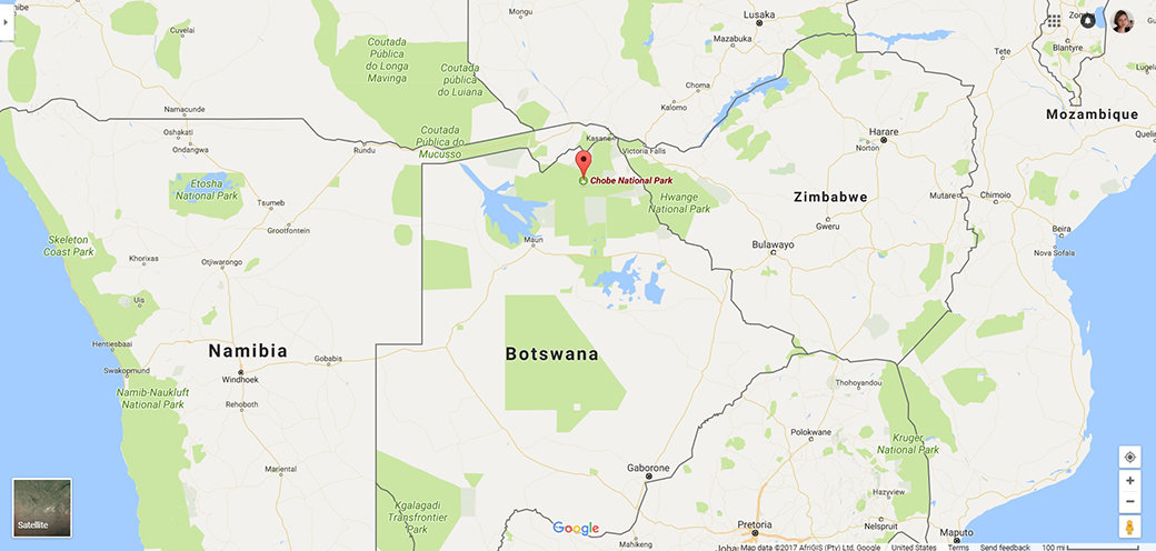 Chobe National Park Map