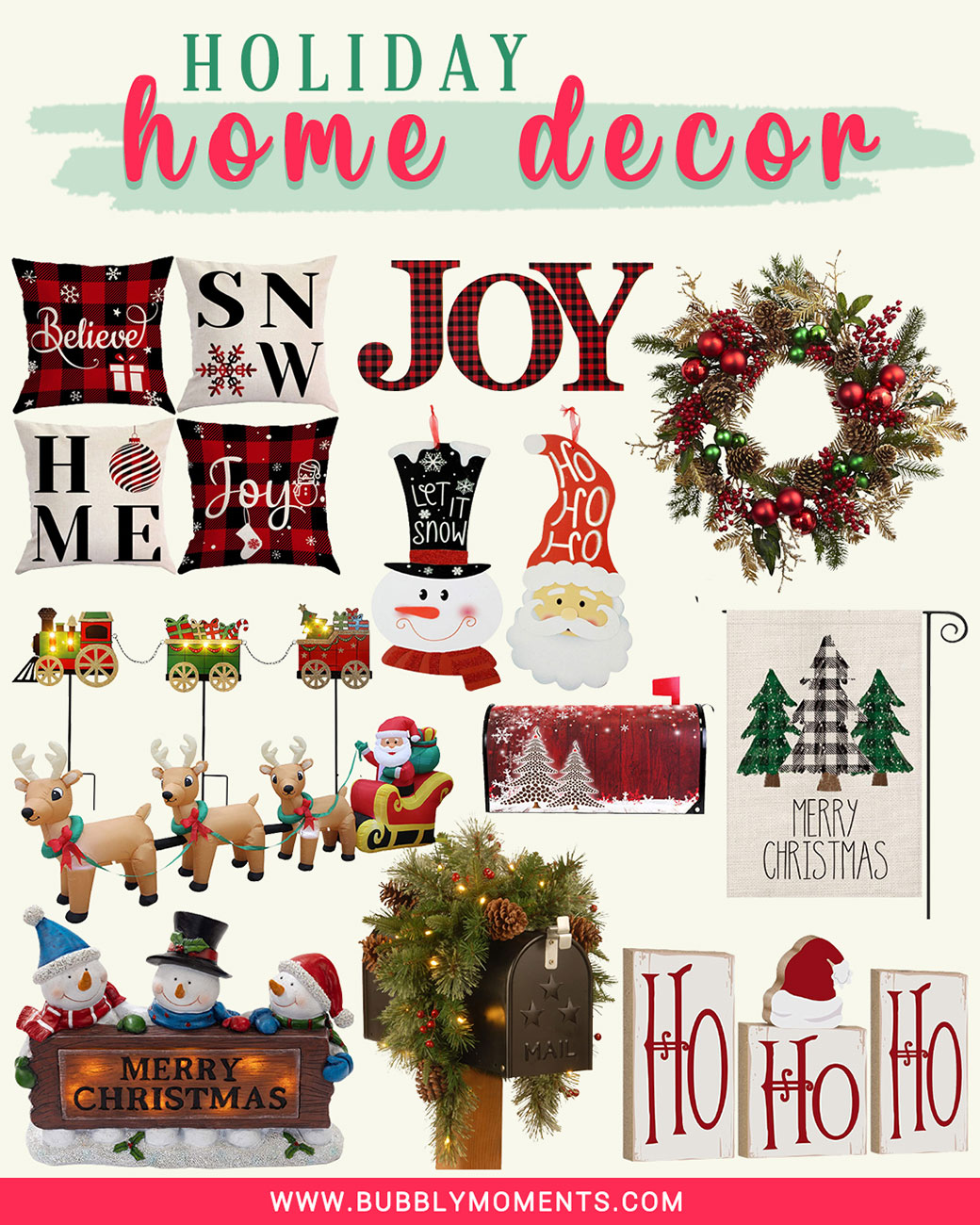 Christmas décor | Holiday Decor | Christmas Tree | Christmas Wreath | Seasonal Decor | Christmas Setup | Home Decor | Accessories | Bubbly Moments