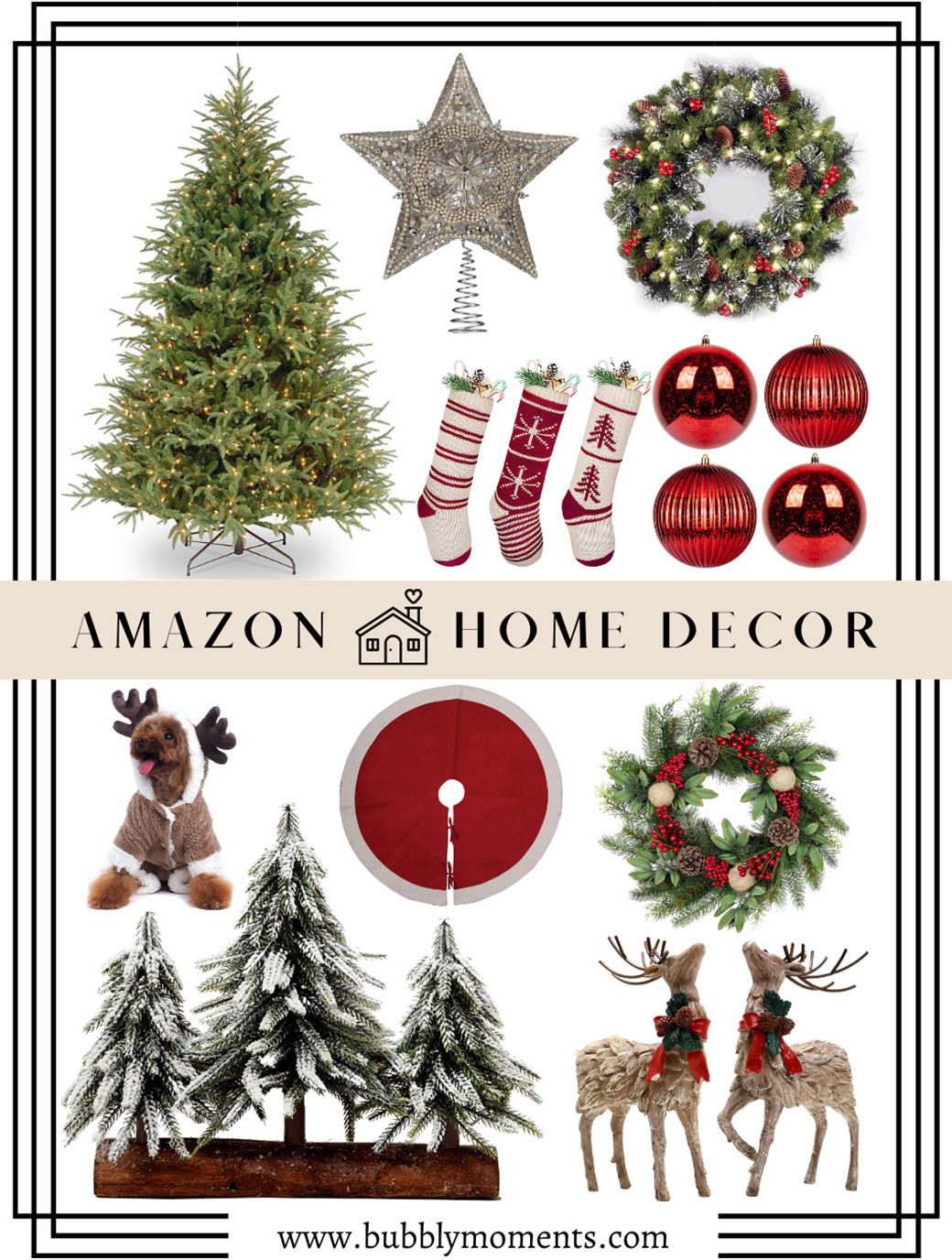 Christmas décor | Holiday Decor | Christmas Tree | Christmas Wreath | Seasonal Decor | Christmas Socks | Christmas Setup | Home Decor | Accessories | Bubbly Moments