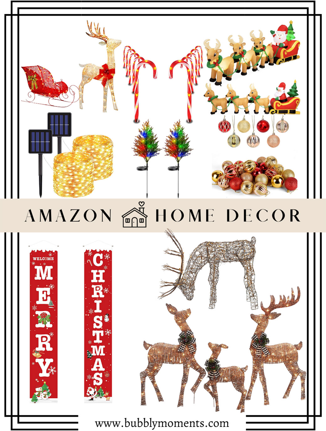 Christmas décor | Holiday Decor | Christmas Lights | Christmas Balls | Seasonal Decor | Christmas Banners | Christmas Setup | Home Decor | Accessories | Bubbly Moments