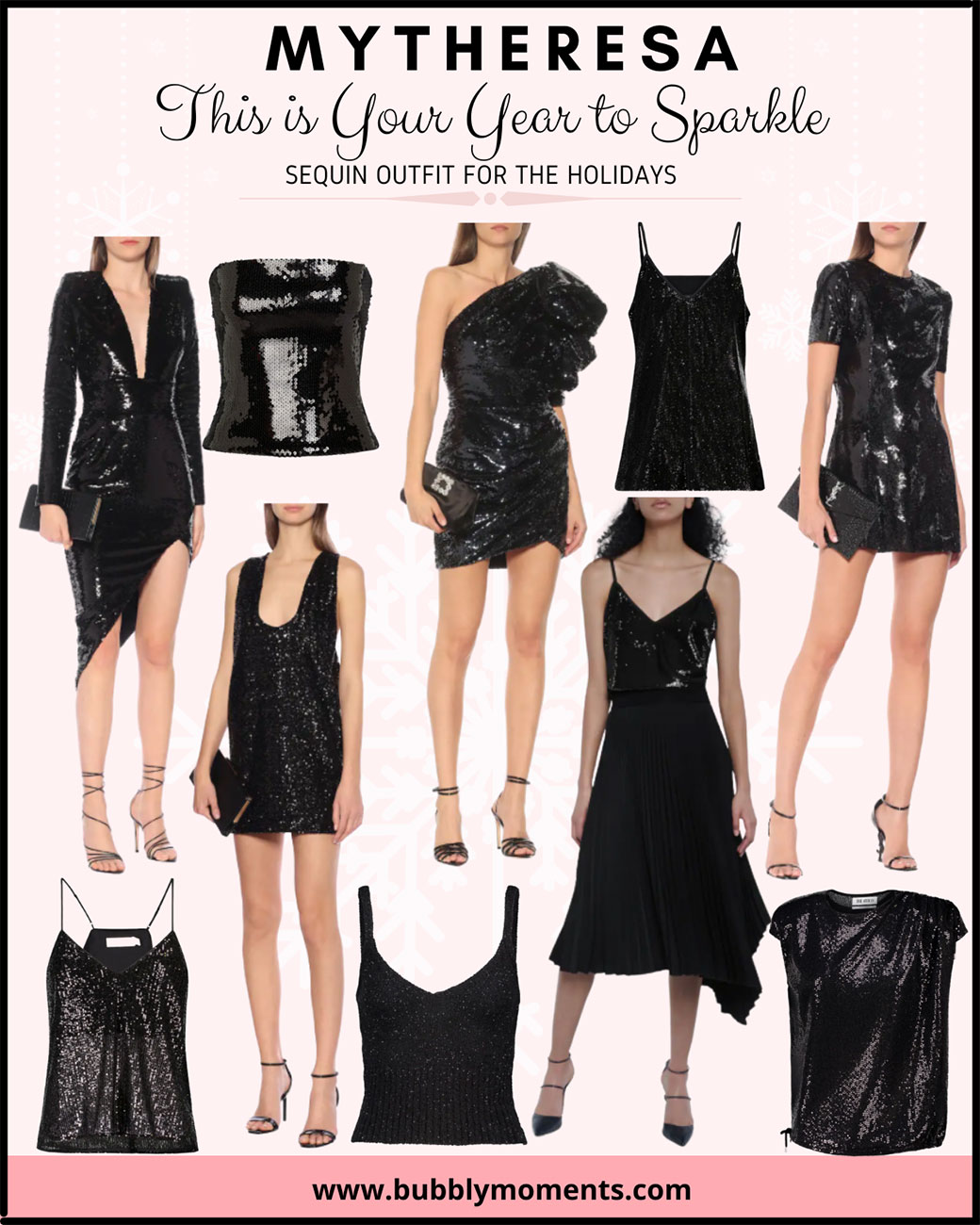 party outfits | Christmas dresses | christmas outfits | holiday outfits | Holiday Outfit ideas | new years eve outfit ideas | new years eve dress | asymmetric dress | luxury clothes | elegant party outfits | black dresses | holiday party dress | sexy outfits | sexy dresses | mini dresses | sequined dress | Bubbly Moments