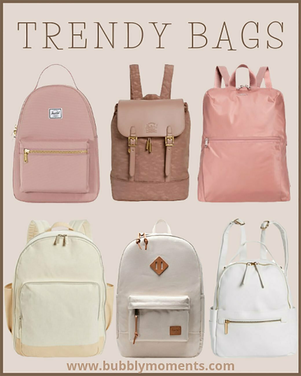 Trendy Luggage Bags | Women’s Travel Duffel Bags | Travel Cosmetic Bags | Mini Backpack | Bubbly Moments
