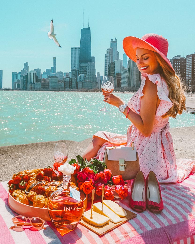 Picnic at Lake Shore Drive Chicago | Outdoor Activities | Fresh Air and Sunshine | Enjoy the Day Outside | Bubbly Moments | Emilia Taneva