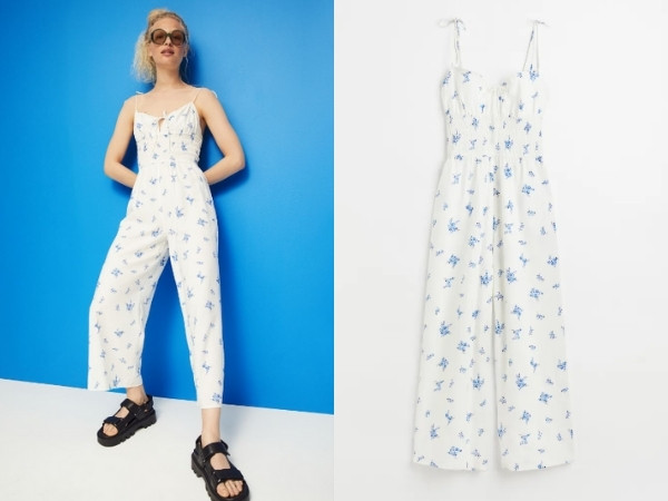 Hot Beachy Summer Outfit | Blue and White Summer Dress | Ruffled Mini Skirts | Bubbly Moments