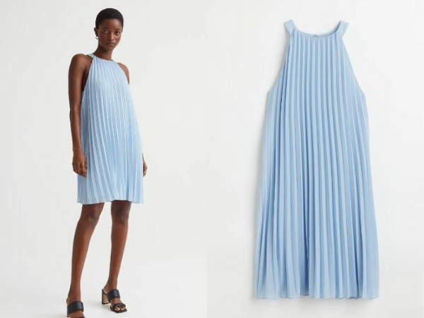 Hot Beachy Summer Outfit | Blue and White Summer Dress | Ruffled Mini Skirts | Bubbly Moments