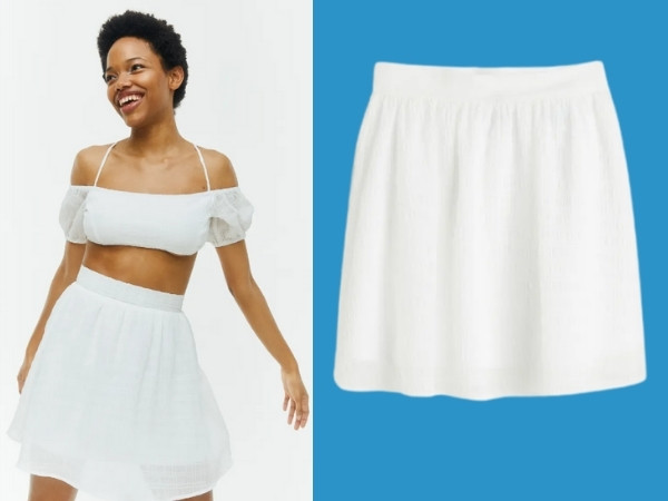 Hot Beachy Summer Outfit | Blue and White Summer Dress | Ruffled Mini Skirts | Bubbly Moments