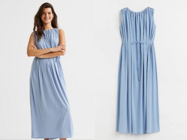 Hot Beachy Summer Outfit | Blue and White Summer Dress | Ruffled Mini Skirts | Bubbly Moments