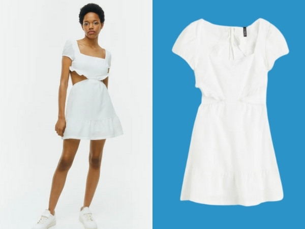 Hot Beachy Summer Outfit | Blue and White Summer Dress | Ruffled Mini Skirts | Bubbly Moments
