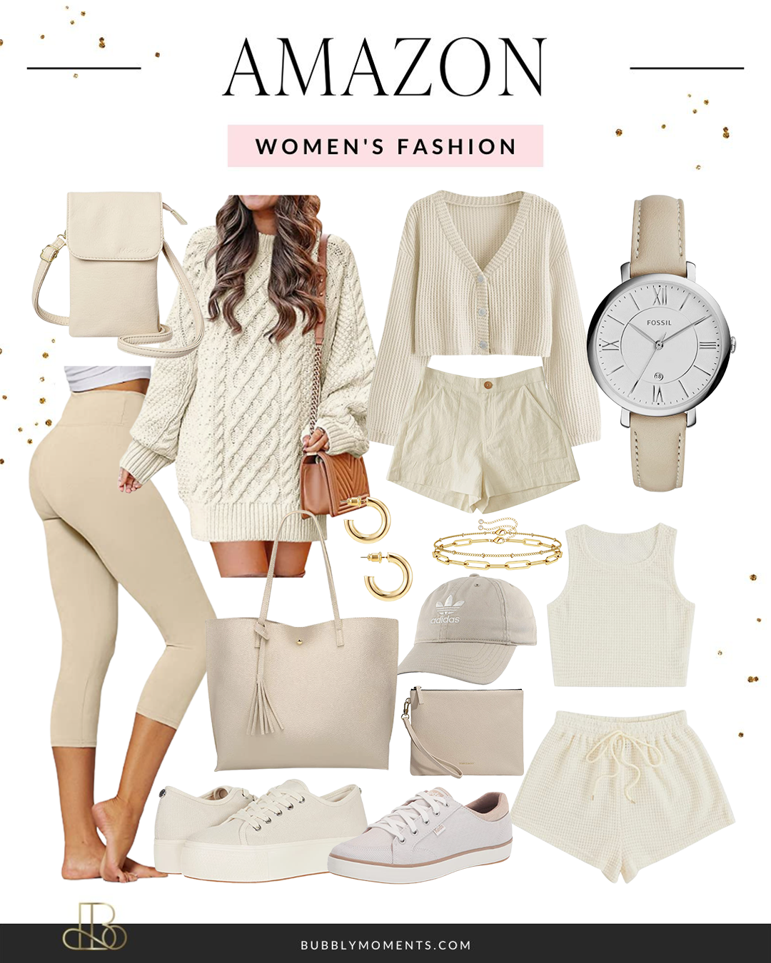 Ivory Clothes for Women | Off White Attire for Ladies | White Sneaker to Wear with Dresses | Bubbly Moments