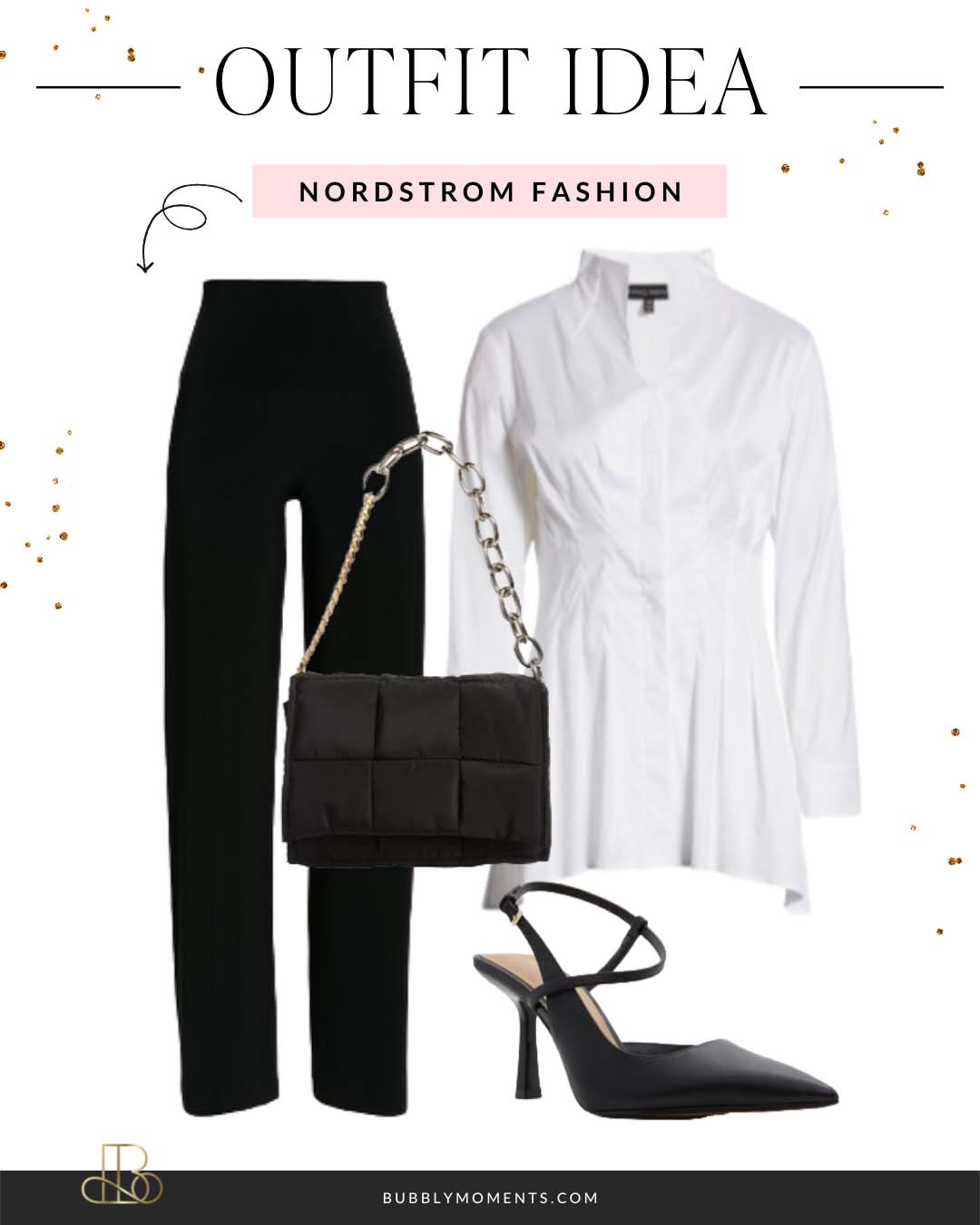 Black and White Fall Work Outfit | Business Casual Fall Outfits | Fall Fashion | Bubbly Moments