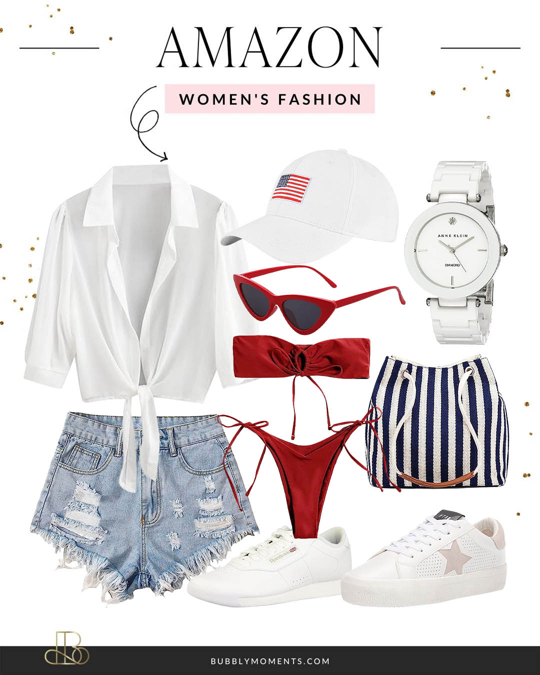 4th of July 2023 Outfits Women | Celebrate the 4th of July 2023 in Style | Patriotic Clothing | 4th of July 2023 Style Inspo | Bubbly Moments
