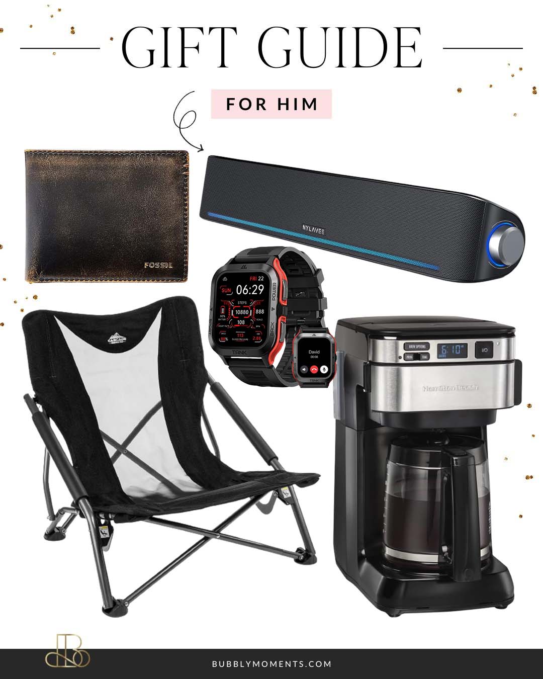 Gift Guide | Gift Ideas for Him | Holiday Gift Ideas | Bubbly Moments