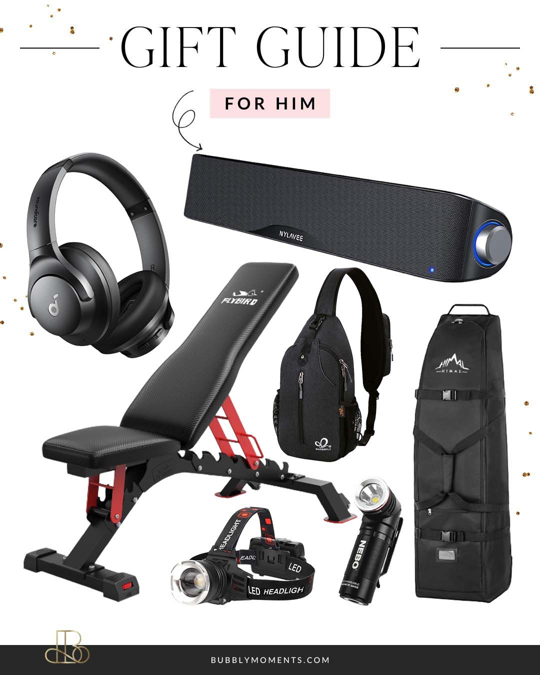 Gift Guide | Gift Ideas for Him | Holiday Gift Ideas | Bubbly Moments