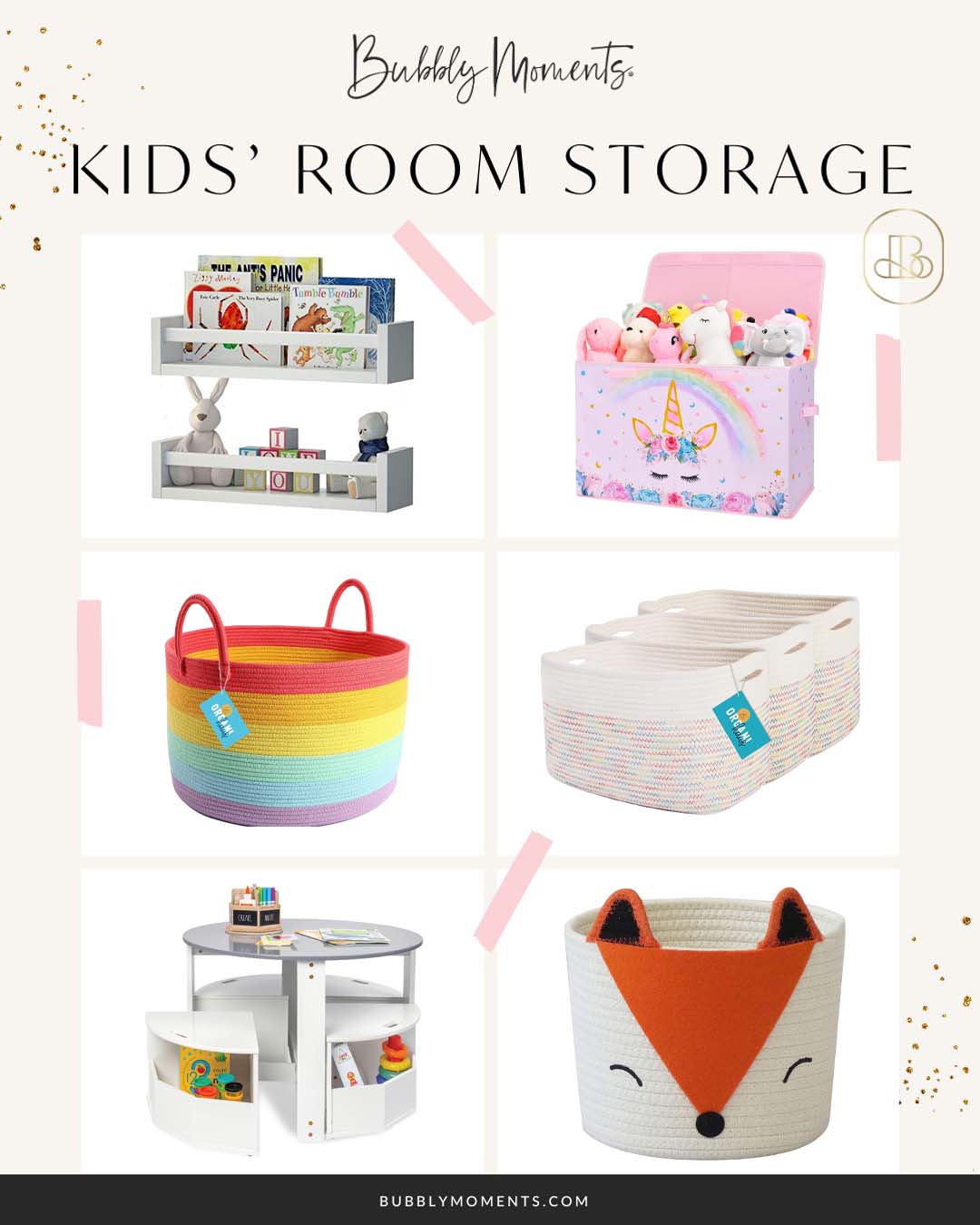 Kids Room Decor Finds | Kids Room Storage | Kids Room Essentials | Home Must-Haves | Bubbly Moments