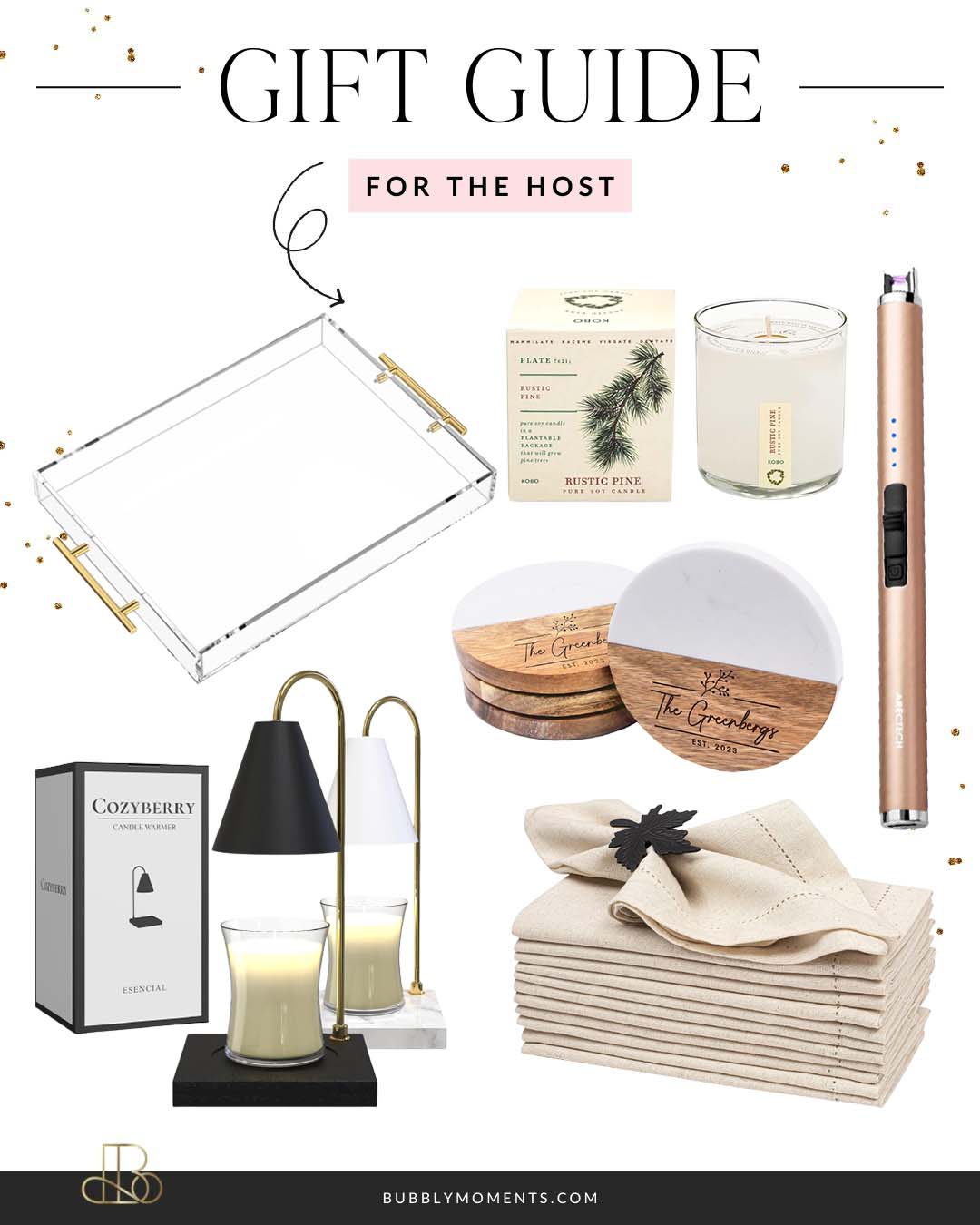 Gift Guide | Gift Ideas for the Host | Holiday Gift Ideas | Bubbly Moments