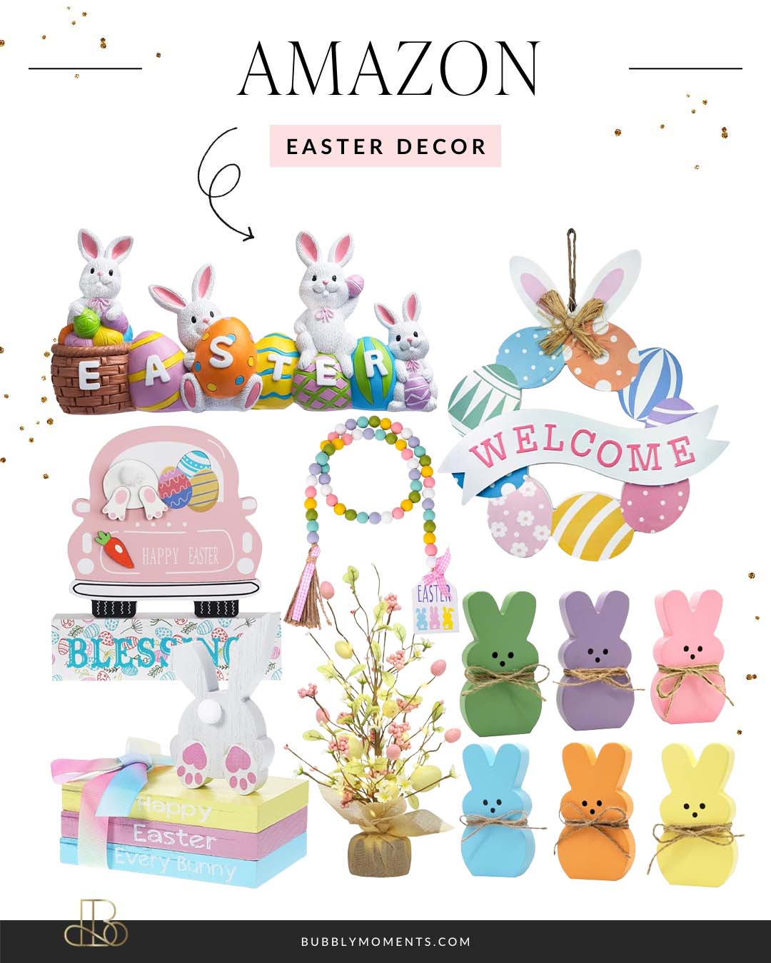 Easter Home Decor Finds | Easter Touches | Easter Joy | Easter Accents | Easter Vibes | Bubbly Moments